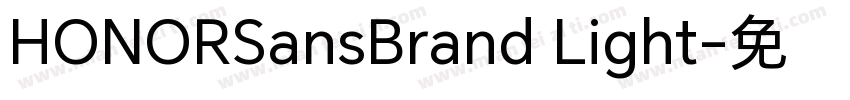 HONORSansBrand Light字体转换